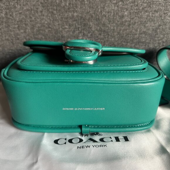 NWT! RARE! COACH Tabby Messenger 19 Crossbody Bag CK955 Bright Green Teal - Picture 6 of 11
